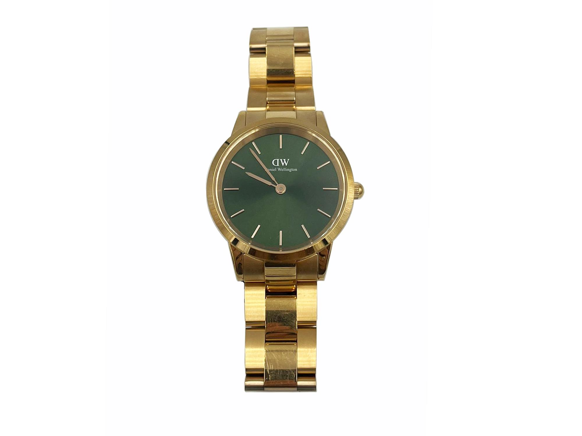dw00100420 Iconic Link Emerald Rose Gold